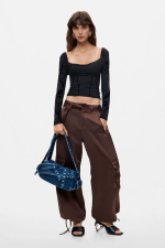GEANTA DENIM CU FERMOARE APLICATE