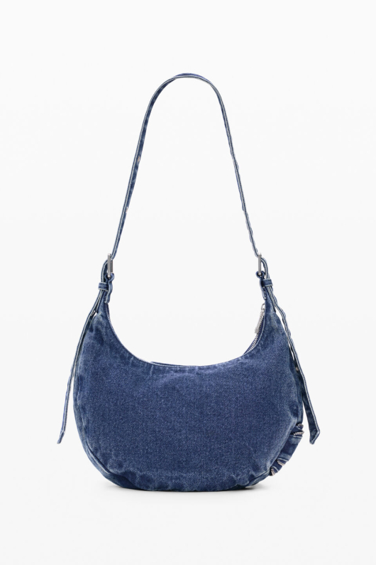 GEANTA DENIM CU FERMOARE APLICATE