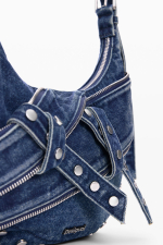 GEANTA DENIM CU FERMOARE APLICATE