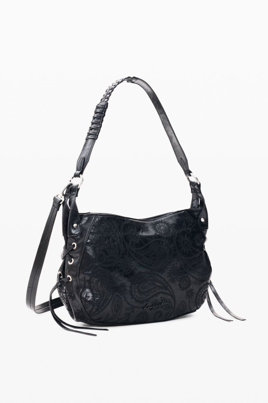 GEANTA NEAGRA CU BRODERIE