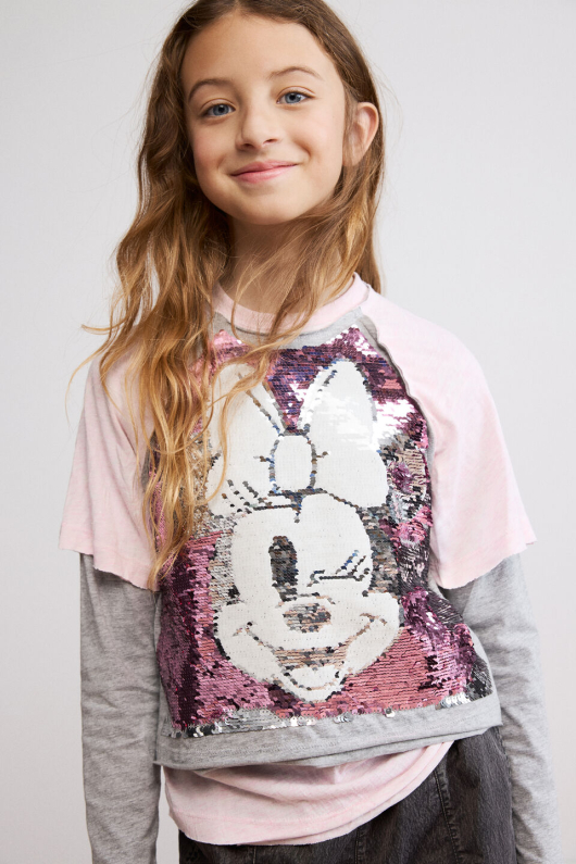Tricou cu paiete Minnie Mouse™
