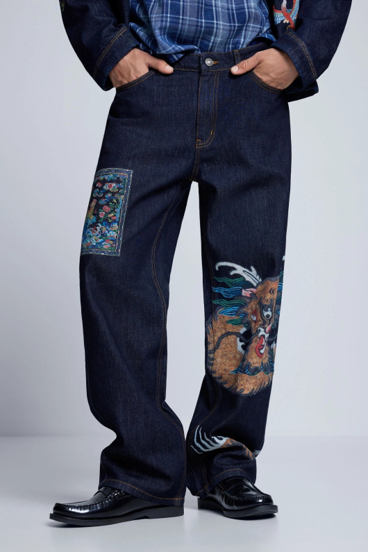PANTALONI DIN BLUGI, IMPRIMATI