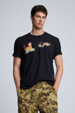 Tricou negru imprimat