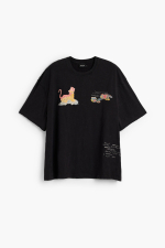 Tricou negru imprimat