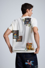 Tricou crem imprimat