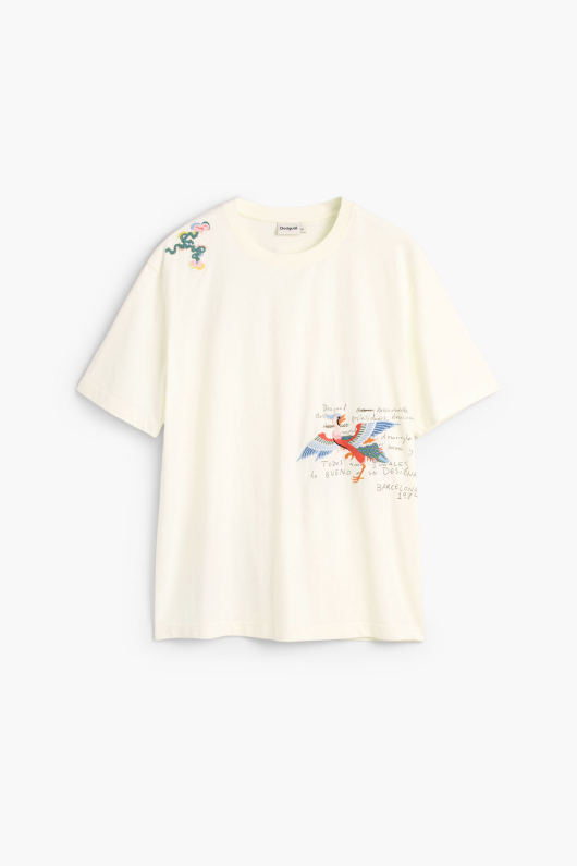 Tricou crem imprimat