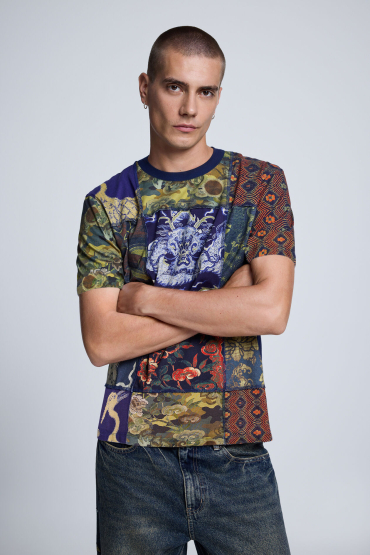 Tricou Patchwork Imprimat
