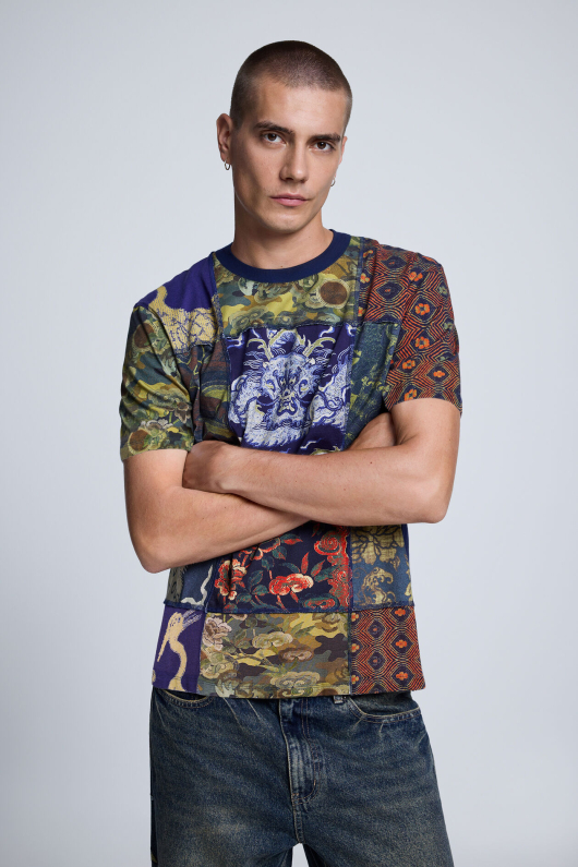 Tricou Patchwork Imprimat