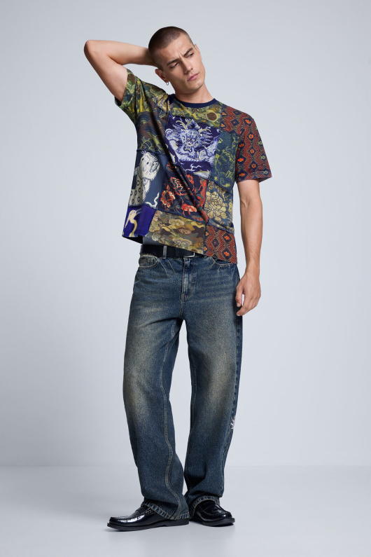 Tricou Patchwork Imprimat