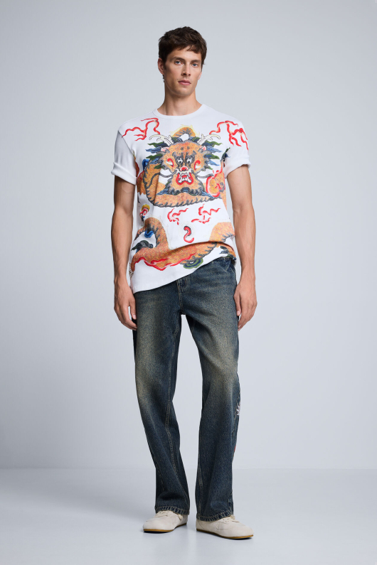 Tricou cu imprimeu Dragon