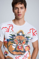 Tricou cu imprimeu Dragon