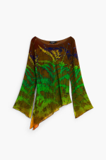 BLUZA ASIMETRICA, CU PRINT NATURA, M. C. Lacroix