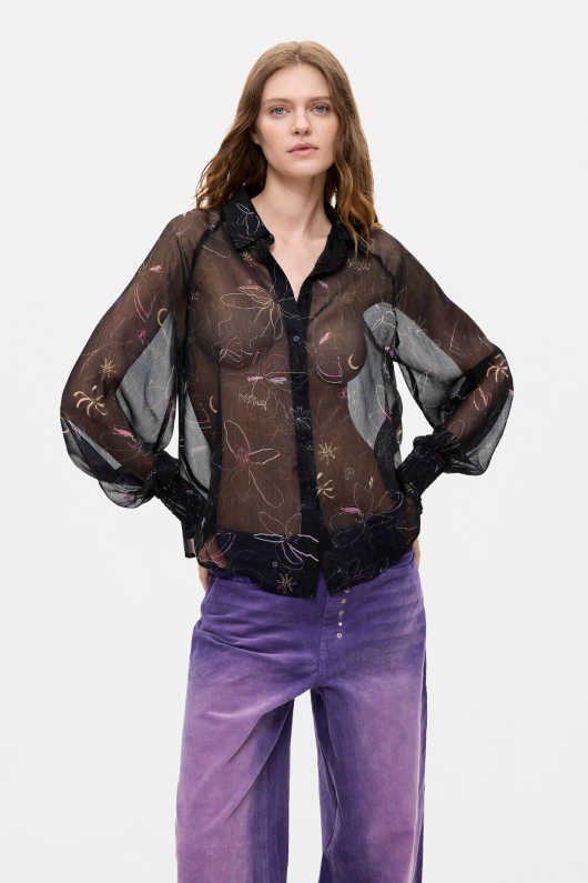 BLUZA SEMITRANSPARENTA