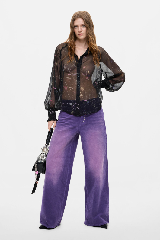BLUZA SEMITRANSPARENTA