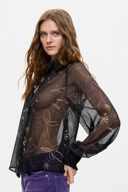 BLUZA SEMITRANSPARENTA