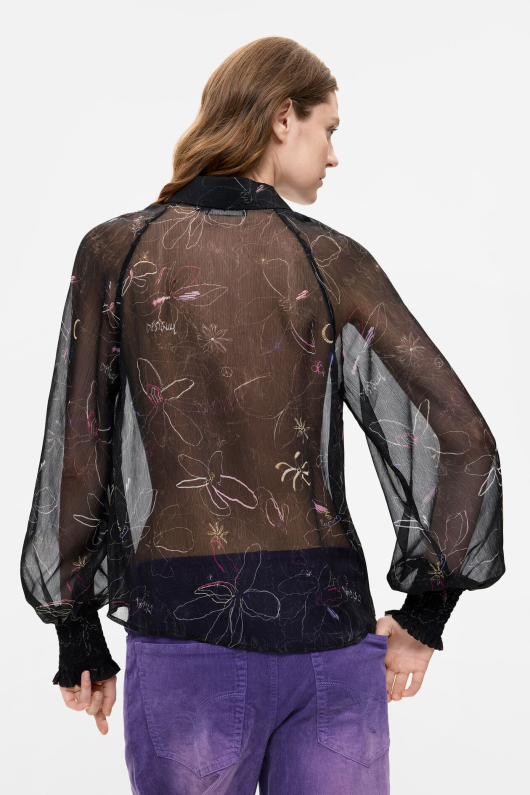 BLUZA SEMITRANSPARENTA