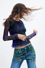 Pantaloni evazati din denim M. C. Lacroix