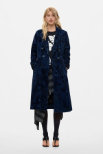 Palton drept jacquard
