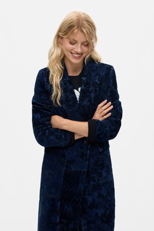 Palton drept jacquard