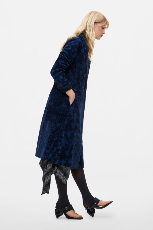 Palton drept jacquard