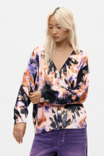 Cardigan cu imprimeu floral