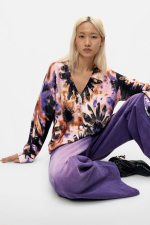 Cardigan cu imprimeu floral