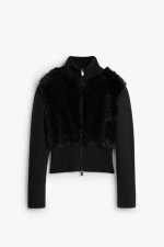 PULOVER NEGRU CU BLANA