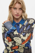 JACHETA TRICOT CU DENIM