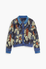 JACHETA TRICOT CU DENIM