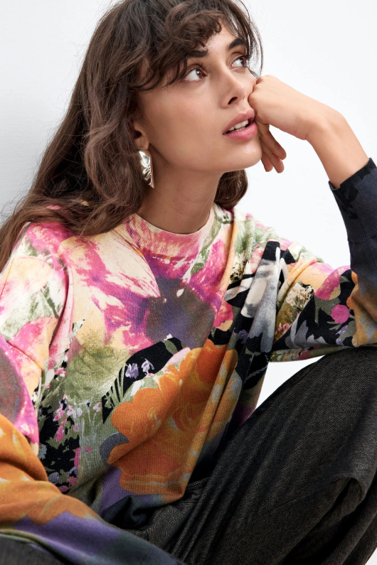 PULOVER CU PRINT FLORAL, by Lacroix