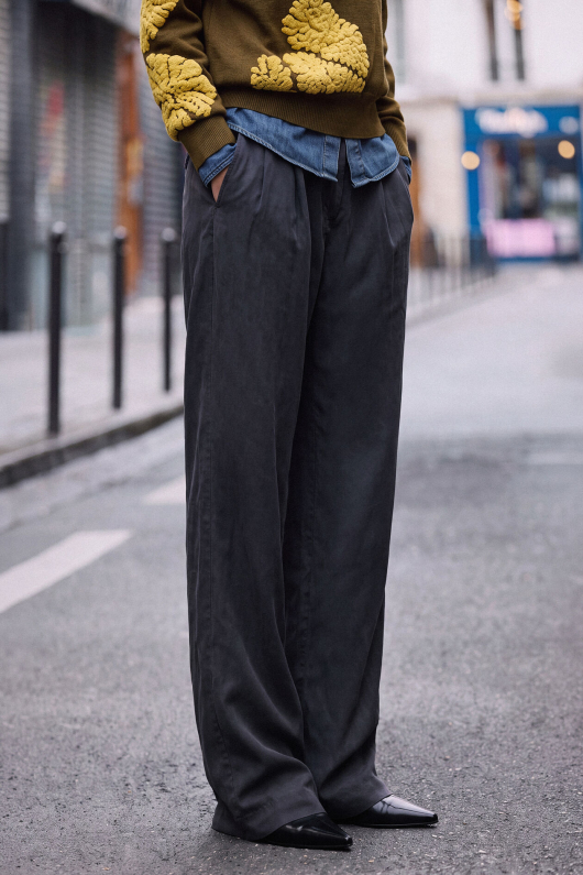 Pantalon tailoring din lyocell