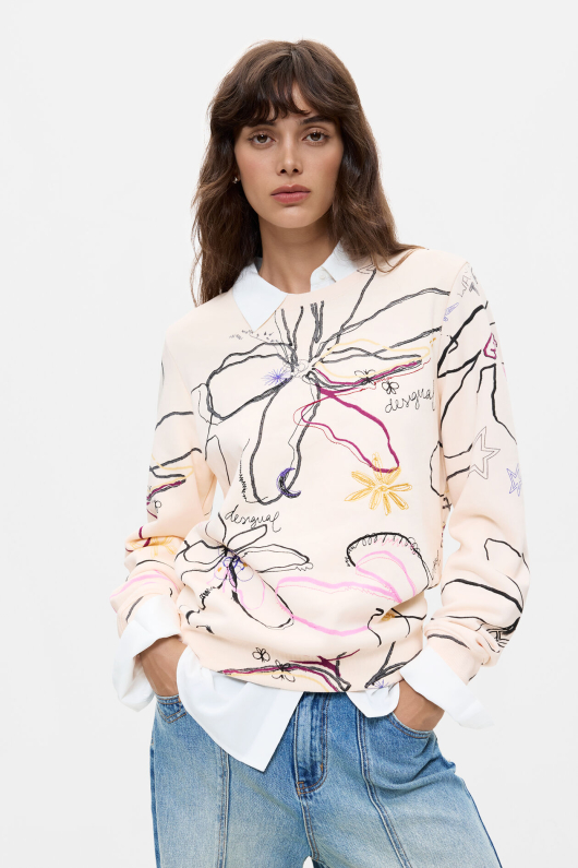 Hanorac cu imprimeu floral