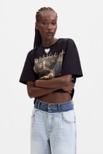 Tricou negru cu print