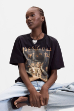 Tricou negru cu print