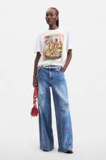 Tricou alb cu print