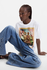 Tricou alb cu print