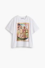 Tricou alb cu print