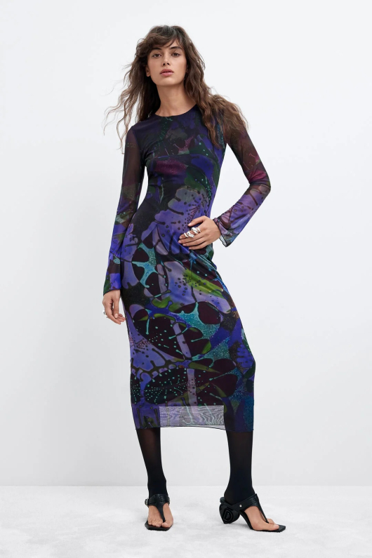 Rochie din tul imprimat by M. C. Lacroix