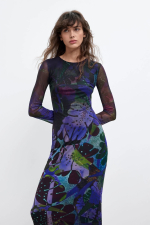 Rochie din tul imprimat by M. C. Lacroix