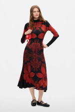 ROCHIE LUNGA DIN VASCOZA, CU PRINT FLORAL