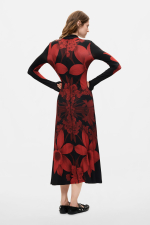 ROCHIE LUNGA DIN VASCOZA, CU PRINT FLORAL