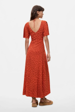 Rochie midi cu decolteu in V