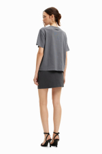 TRICOU GRI CU PRINT FLOARE