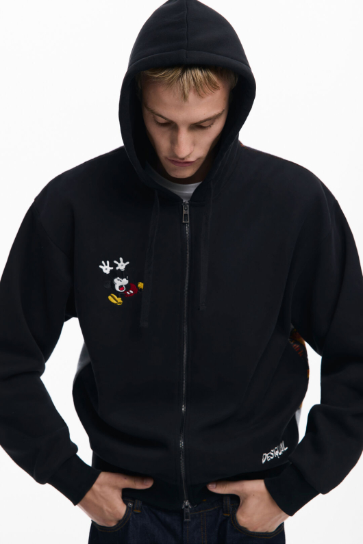 HANORAC NEGRU CU PRINT DISNEY