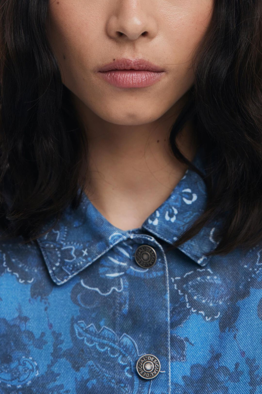 CAMASA DENIM CU PRINT