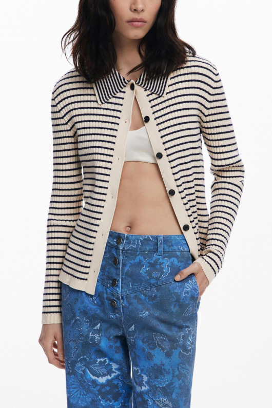 PANTALONI DENIM CU PRINT