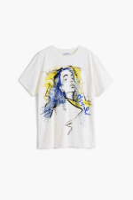 TRICOU ALB CU PRINT PORTRET