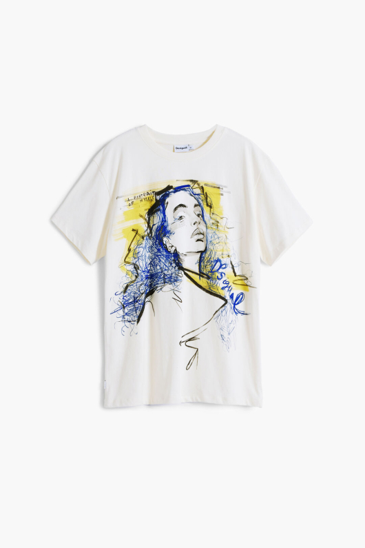 TRICOU ALB CU PRINT PORTRET