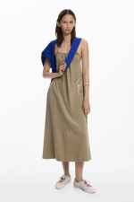 ROCHIE KAKI CU BRETELE