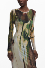 ROCHIE LUNGA CU PRINT MILITARY GREEN